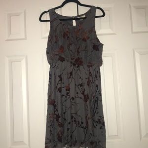 VELVET FLORAL FALL DRESS